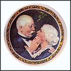 Golden Christmas Collector Plate by Norman Rockwell MAIN