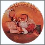 Grandpa Plays Santa Collector Plate by Norman Rockwell MAIN