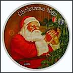 Santa's Golden Gift Collector Plate by Norman Rockwell MAIN