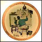 Triple Self Portrait Collector Plate by Norman Rockwell MAIN