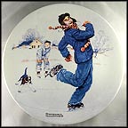 Ice Skating With Grandpa Collector Plate by Norman Rockwell MAIN