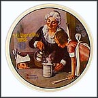The Cooking Lesson Collector Plate by Norman Rockwell MAIN