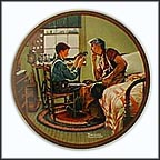 The Inventor And The Judge Collector Plate by Norman Rockwell MAIN