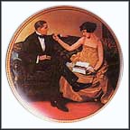 Flirting In The Parlor Collector Plate by Norman Rockwell MAIN