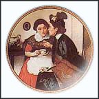 Gossiping In The Alcove Collector Plate by Norman Rockwell MAIN