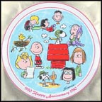 Peanuts Happy Anniversary, 1950-1980 Collector Plate by Charles Schulz MAIN