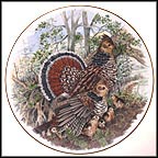 Ruffed Grouse Collector Plate by A. J. Heritage MAIN