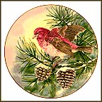 Purple Finch Collector Plate by A. E. Ruffing MAIN