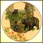 Black Bear Collector Plate by Sy And Dot Barlowe MAIN