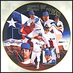 Nolan Ryan - The No Hitter Man Collector Plate by Terrence Fogarty MAIN