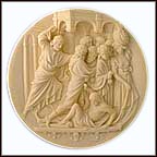 The Expulsion Of The Money Changers Collector Plate by Albertu Santangela MAIN
