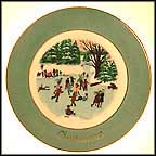 Skaters On The Pond Collector Plate MAIN
