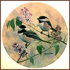Chickadees Among The Lilacs Collector Plate by Russell Cobane MAIN