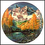 Golden Majesty Of The Rocky Mountains Collector Plate by Jean Sias MAIN