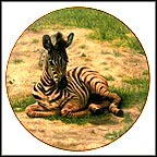 Zebra Foal Collector Plate by Charles Fracé MAIN