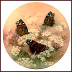 Red Admirals Collector Plate by Lena Liu MAIN