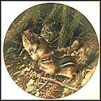 Beneath The Pines: Chipmunks Collector Plate by Carl Brenders MAIN