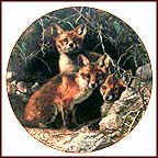 Full House: Fox Family Collector Plate by Carl Brenders MAIN