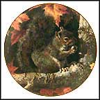 Golden Season: Gray Squirrel Collector Plate by Carl Brenders MAIN
