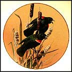 Red-Winged Blackbird Collector Plate by Carl Brenders MAIN
