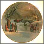 Holiday Skaters Collector Plate by Lloyd Garrison MAIN