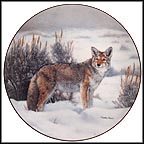 Solitude: Coyote Collector Plate by Charles Fracé MAIN