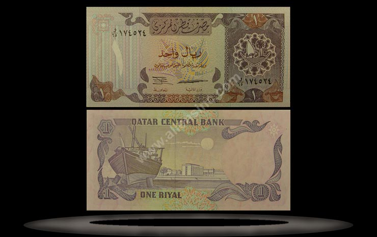 Qatar Banknote, 1 Riyal, ND (1996), P#14a MAIN