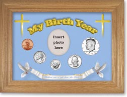 1978 'Children are a Gift from the Lord' My Birth Year Coin Gift Set with a blue background and wheat frame THUMBNAIL