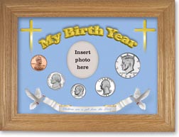 1983 'Children are a Gift from the Lord' My Birth Year Coin Gift Set with a blue background and wheat frame THUMBNAIL
