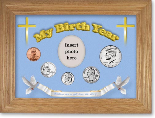 2005 'Children are a Gift from the Lord' My Birth Year Coin Gift Set with a blue background and wheat frame MAIN