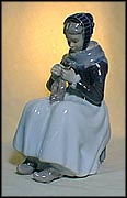 Knitting Woman, Royal Copenhagen Figurine #1317 MAIN