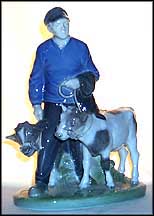 Boy With Calves, Royal Copenhagen Figurine #1858 MAIN