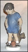 Boy With Teddy Bear, Royal Copenhagen Figurine #3468 MAIN