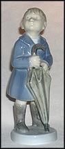 April, Boy With Umbrella, Royal Copenhagen Figurine #4526 MAIN