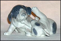 Pointer Puppies, Royal Copenhagen Figurine #453r MAIN
