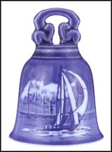 2012 Sailing The North Sea, Royal Copenhagen Christmas Bell Ornament MAIN