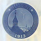 Spire Of Frederik's Church, Copenhagen Collector Plate by Oluf Jensen MAIN