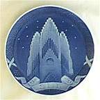 Grundtvig Church, Copenhagen Collector Plate by Oluf Jensen MAIN