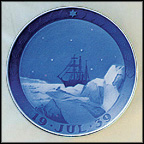 Expeditionary Ship In The Pack Ice Of Greenland Collector Plate by Oluf Jensen MAIN