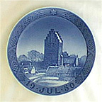 Boeslunde Church, Zealand Collector Plate by Viggo Olsen MAIN