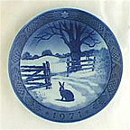 Hare In Winter Collector Plate by Oluf Jensen MAIN