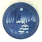 Winter Twilight Collector Plate by Oluf Jensen MAIN