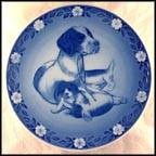 Mother Dog And Puppies Collector Plate by Sven Vestergaard MAIN