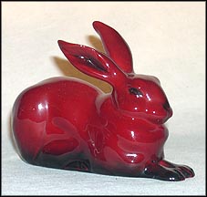 Hare, crouching - flambe' MAIN