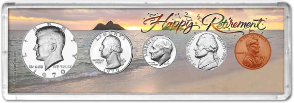 1970 Retirement Coin Gift Set LARGE