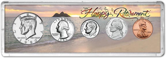 1980 Retirement Coin Gift Set LARGE