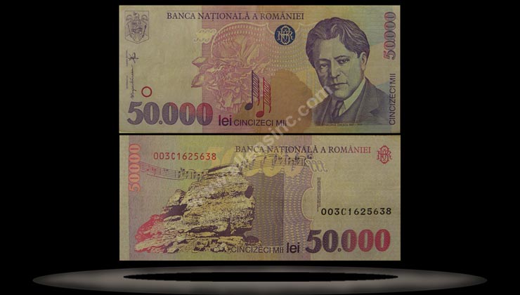 Romania Banknote, 50,000 Lei, 2000, P#109Aa MAIN