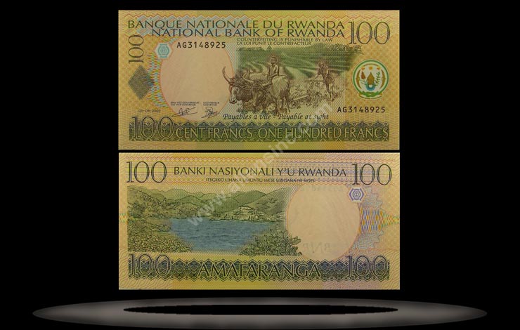 Rwanda Banknote, 100 Francs, 1.5.2003, P#29a MAIN