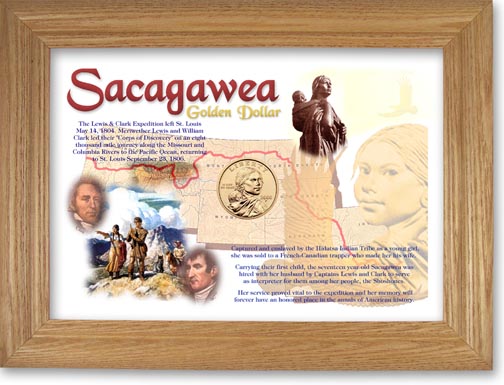 Sacagawea Golden Dollar Coin Collector Frame LARGE