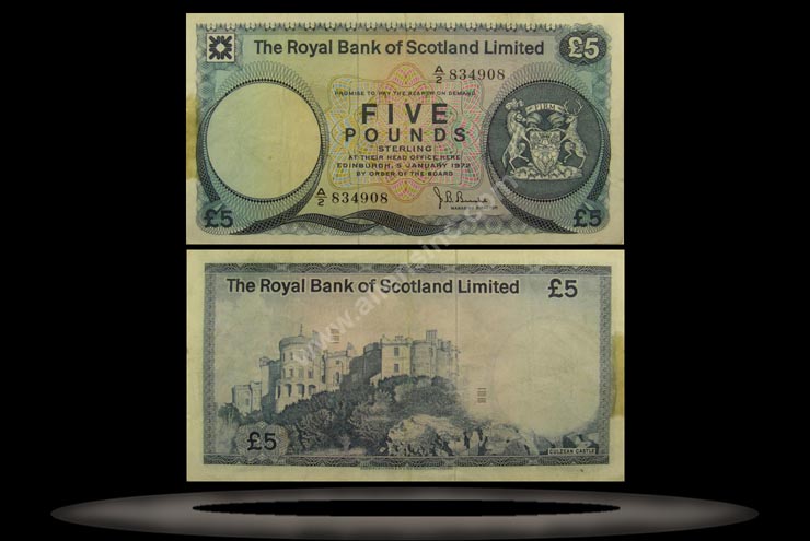 Royal Bank, Scotland Banknote, 5 Pounds, 1.5.1981, P#337a MAIN
